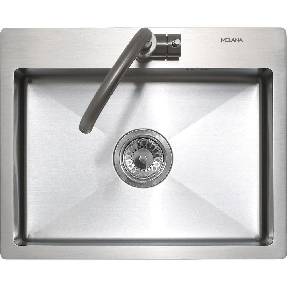Мойка R5343H MELANA ProfLine 3,0/200 САТИН врезная прямоугольная MLN-R5343H