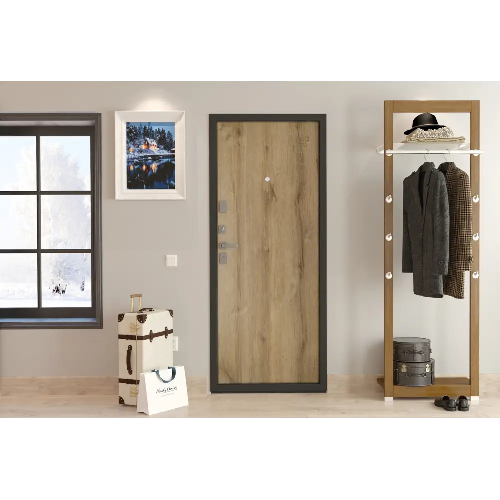 Дверь входная металлическая Премиум Плюс 99x205 см правая дуб галифакс DOORHAN STLM-2185973 - Вид №5