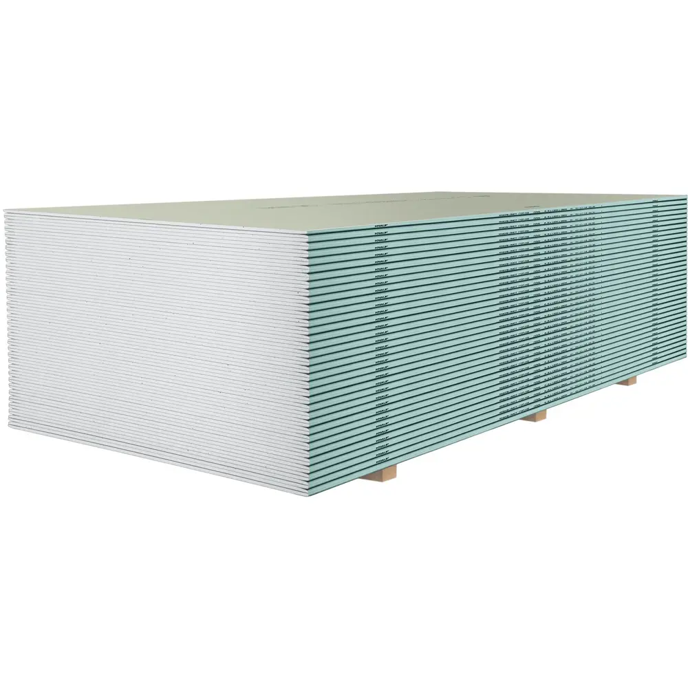 Влагостойкий гипсокартон Knauf для перегородок и потолков 2500x1200 мм 10072630 STLM-0000167 - Вид №3