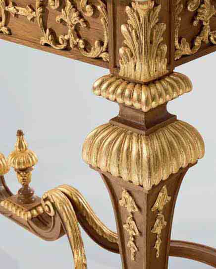 Дубовая консоль с мраморной столешницей OAK Галерея ARCH-00032806 - Вид №1