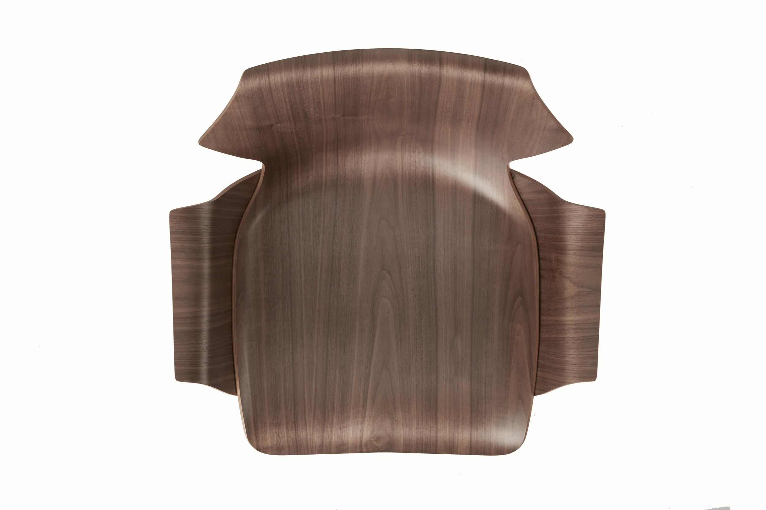 Стальное и деревянное кресло с подлокотниками BassamFellows Petal ARCH-00063917 - Вид №4