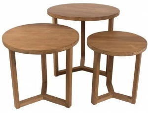 Il Giardino di Legno Круглый деревянный столик для сада Remix Rmix045a/-046a/-047a