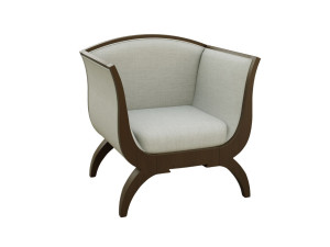 Тканевое кресло с подлокотниками