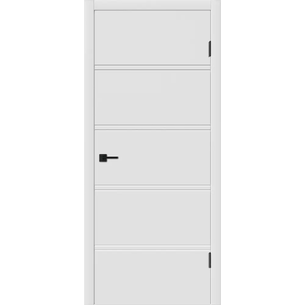 Комплект двери Бостон Х глухая 60x200 см эмаль белый с добором 200 мм VFD STLM-2125953