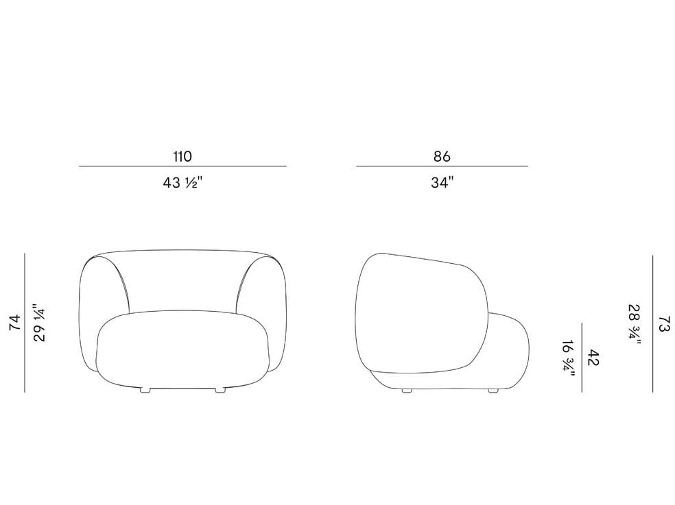 Тканевое кресло с подлокотниками Potocco Jade ARCH-00094359 - Вид №4