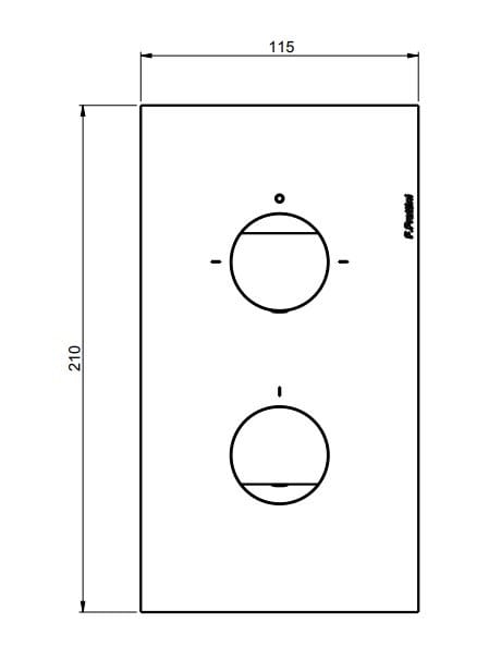 Смеситель для душа из нержавеющей стали с переключателем Rubinetterie Frattini Borgia ARCH-00011471 - Вид №2