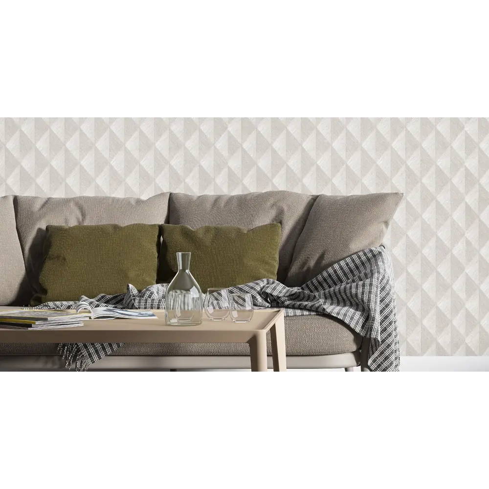 Обои флизелиновые Asc Wallpaper Trio бежевые 1.06 м 204261 STLM-2193314 - Вид №5