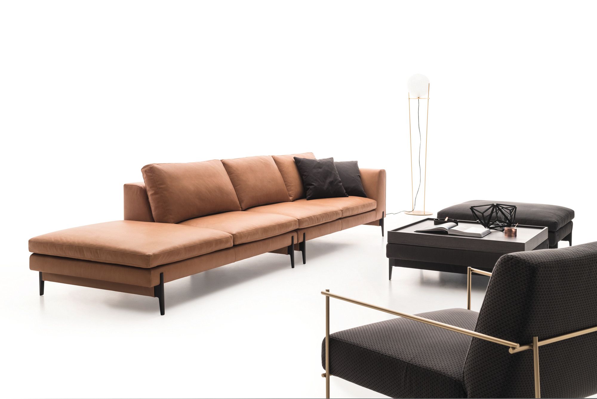 3-местный кожаный диван Ditre Italia ARCH-00063343 - Вид №1