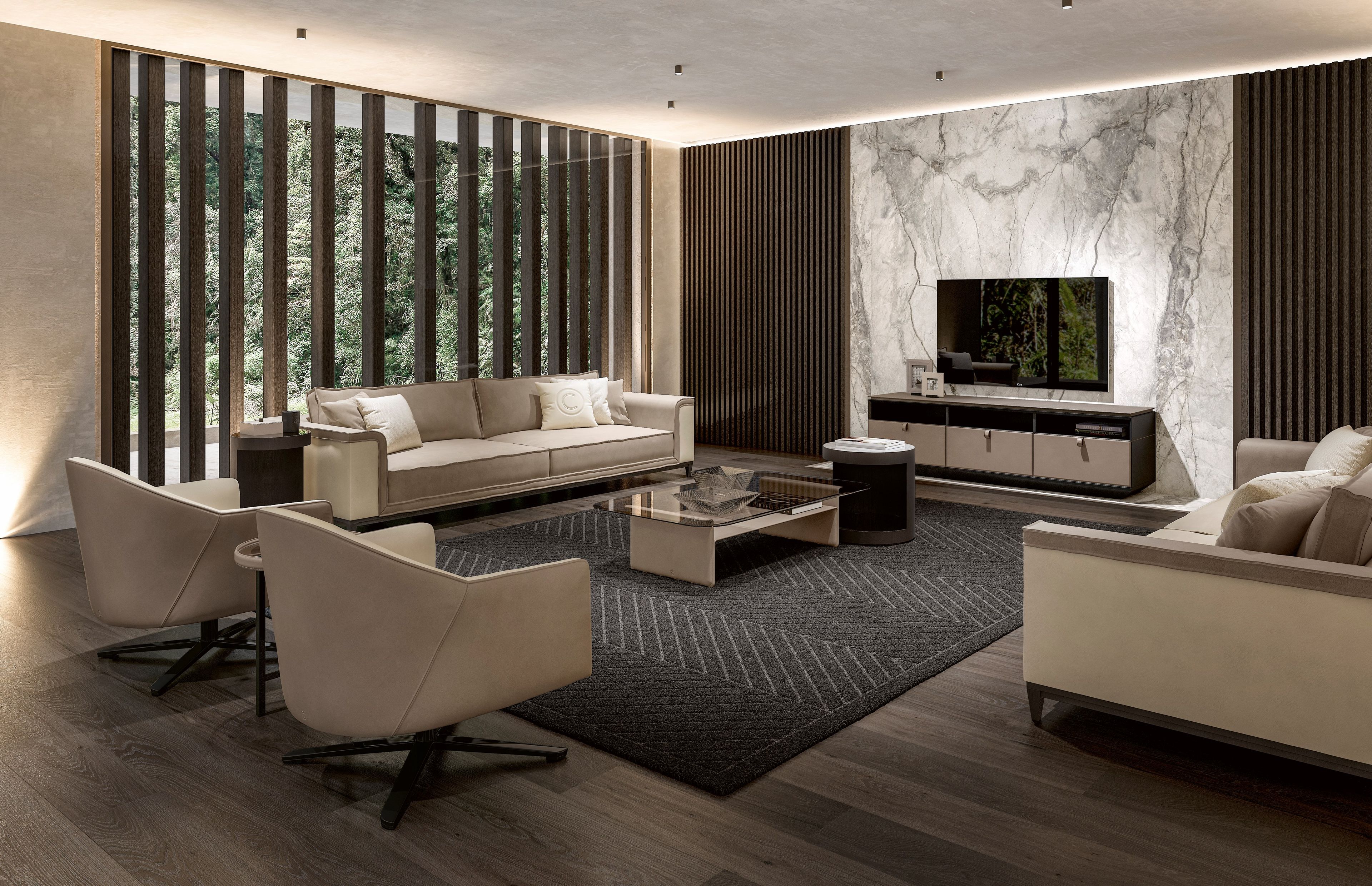 Прямоугольный полосатый тканый ковер CPRN HOMOOD Шестое чувство ARCH-00125117 - Вид №2