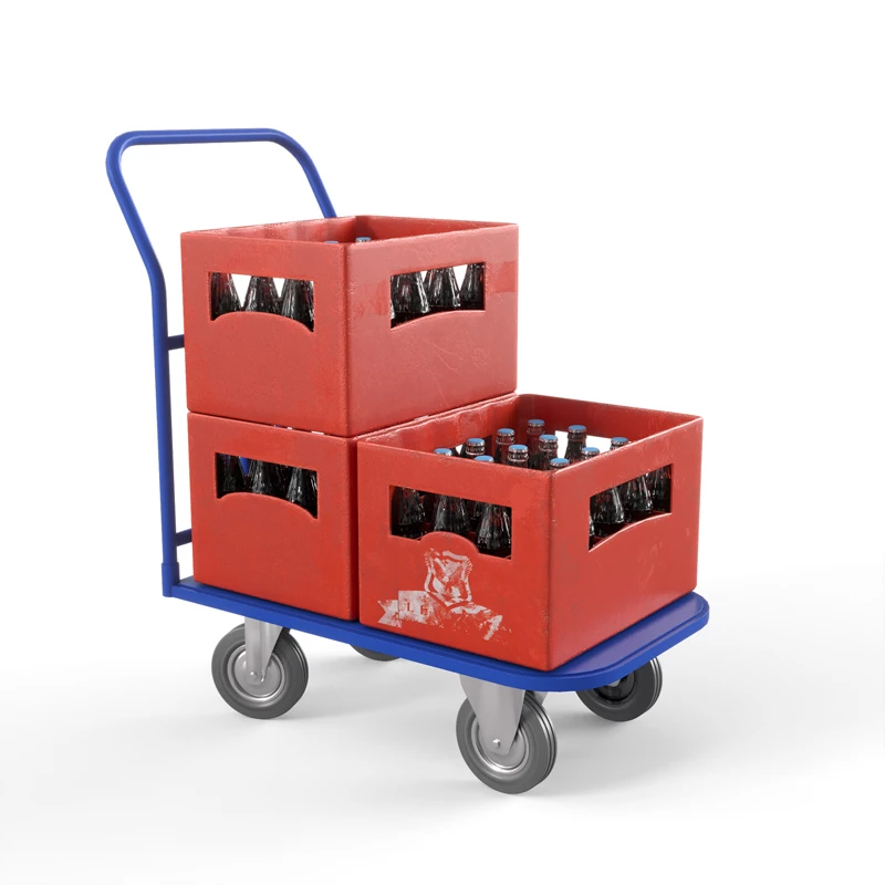 Тележка платформенная ТПТ (г/п 300 кг, 900x600 мм, колеса серая резина 125 мм) Верстакофф 65-88752