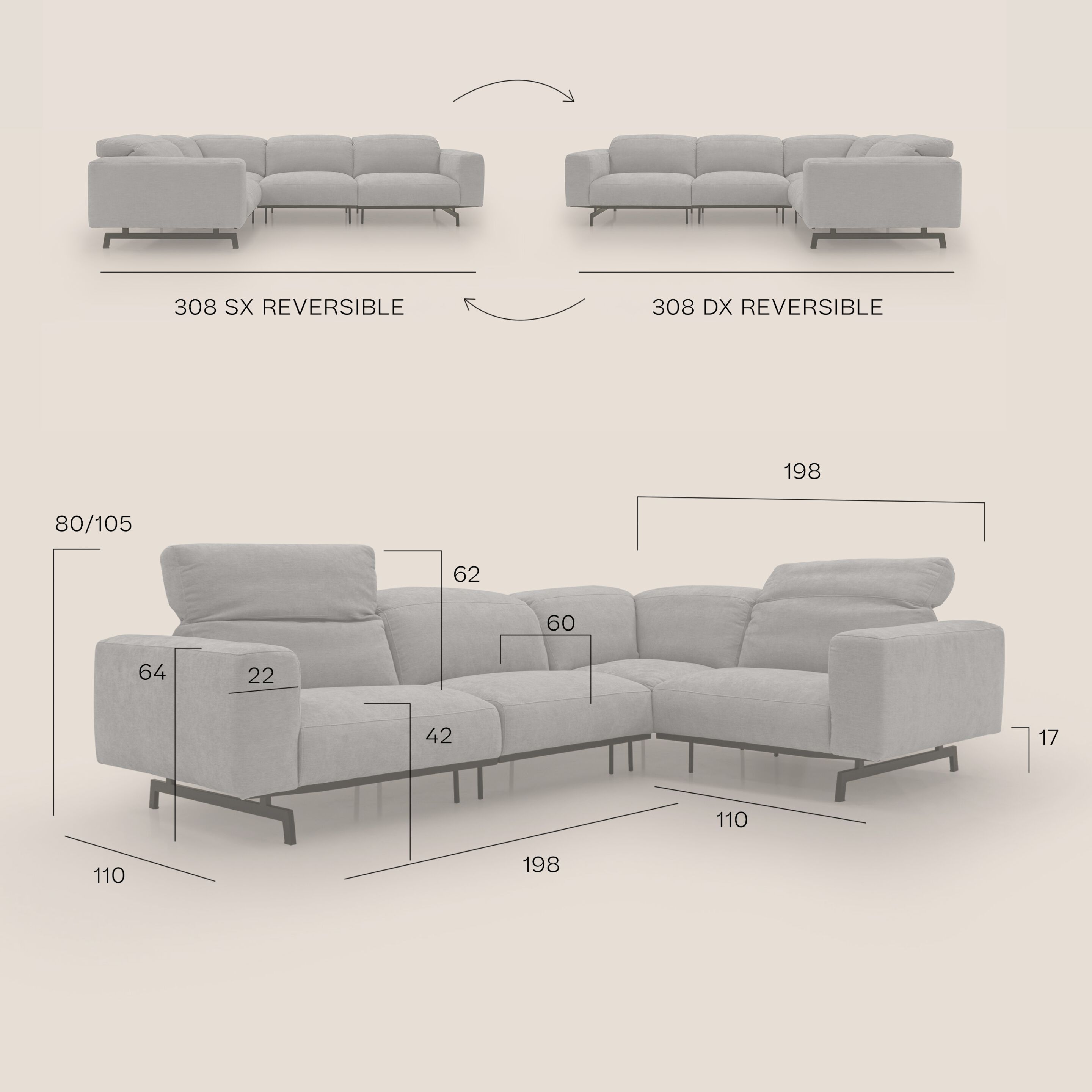 Угловой диван с подголовником Divani.Store Sakura ARCH-00147501 - Вид №152