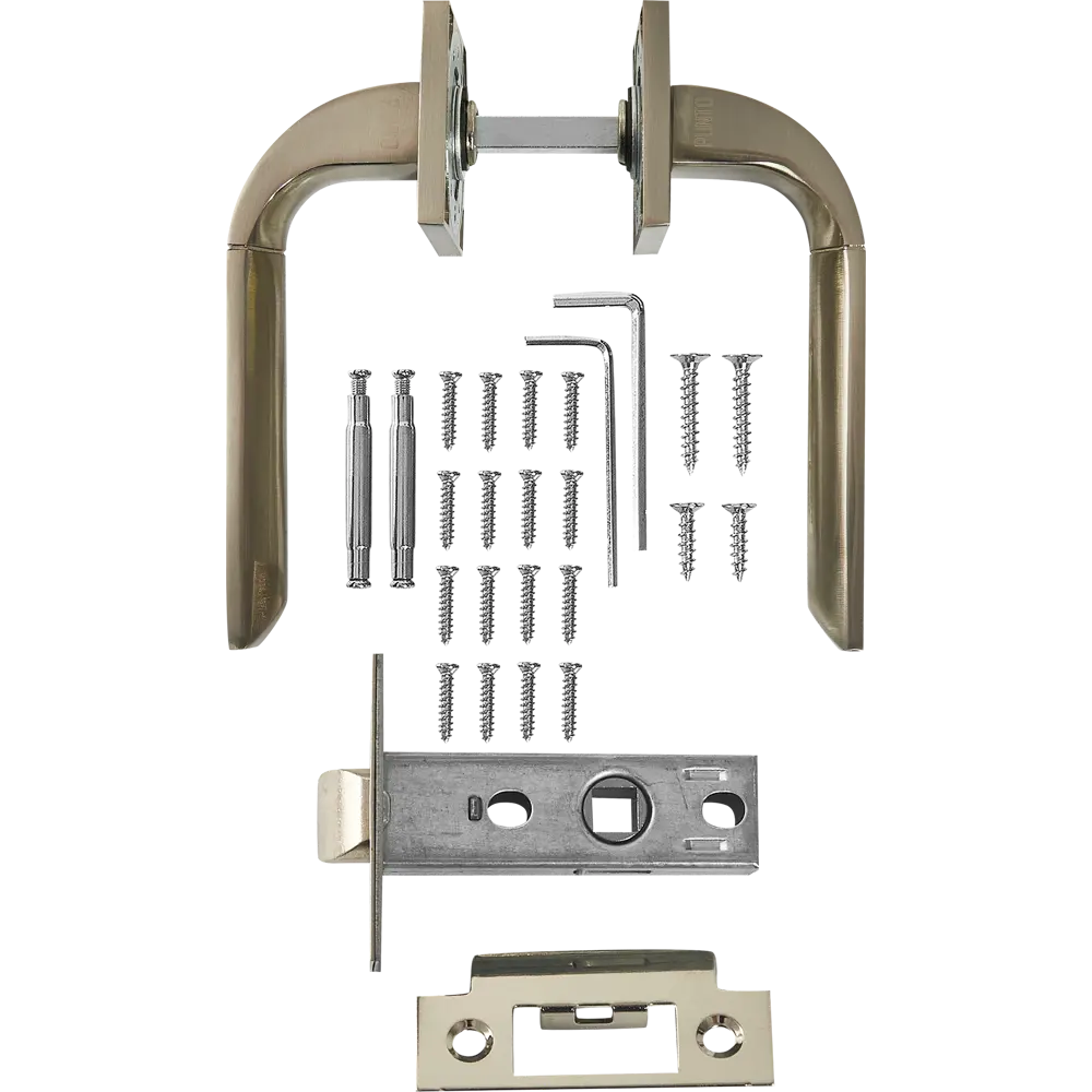 Дверные ручки Punto Trento без запирания комплект цвет никель STLM-2207696 - Вид №1