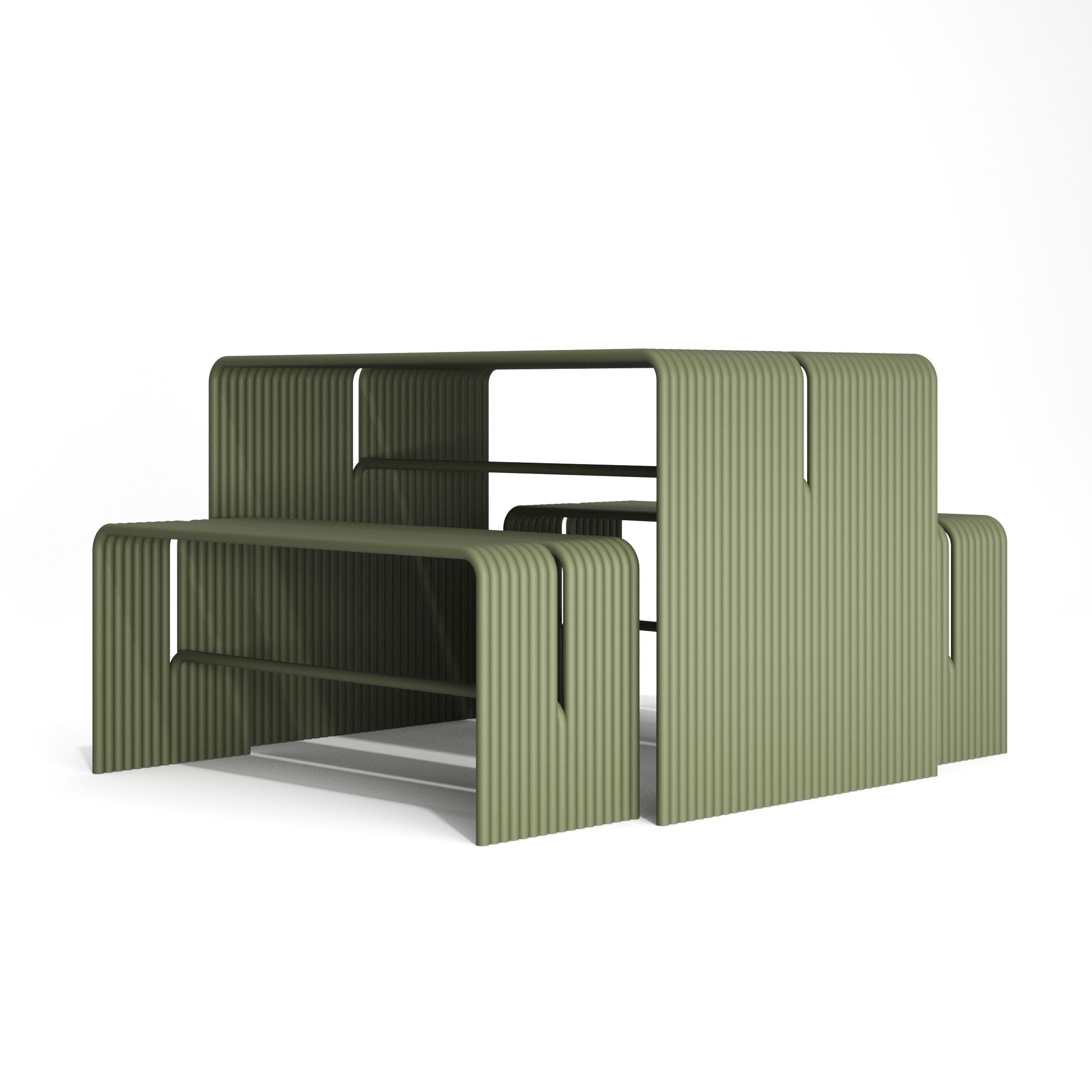 Алюминиевая садовая скамейка с порошковым покрытием Joyf TUbe ARCH-00131269 - Вид №10