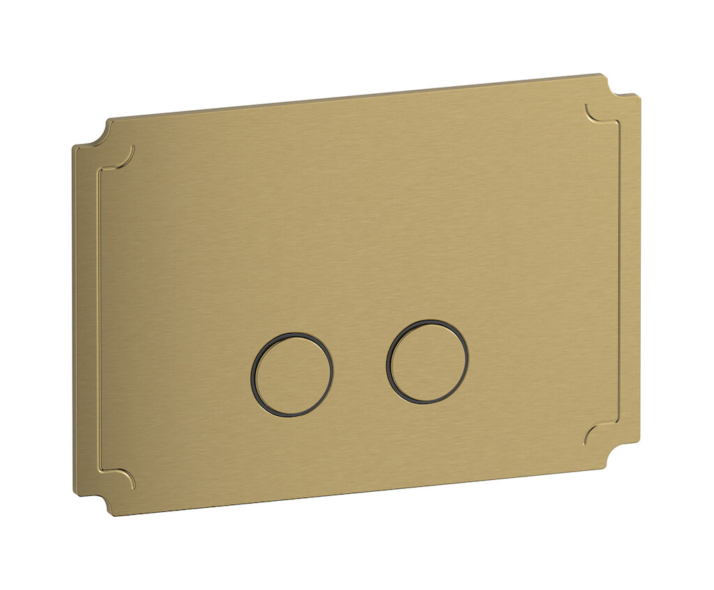 Кнопка смыва для бачка "HERMES" с двойным сливом WE ARE IB bb002os Brushed Gold Bye Bye