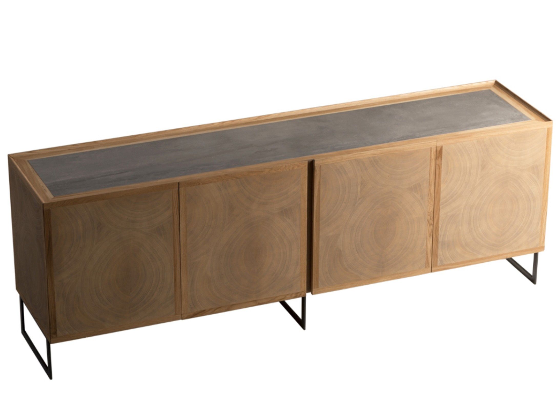 Шкаф из шпона и бетона с распашными дверями Mantellassi 1926 Tury ARCH-00146334