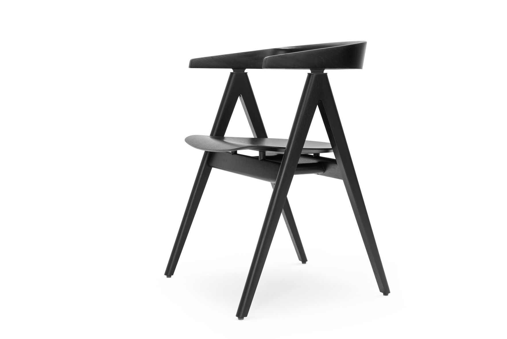 Дубовый стул с подлокотниками с открытой спинкой Gazzda Ava ARCH-00111958 - Вид №12