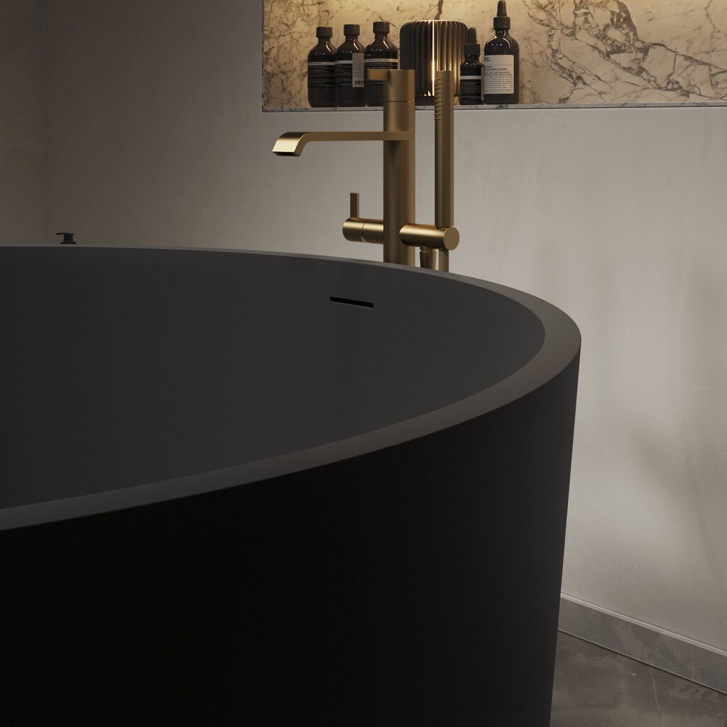 Круглая ванна в центре комнаты в Mineral Stone® RILUXA Осака ARCH-00144348 - Вид №5