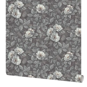 Обои флизелиновые Московская обойная фабрика Жардин графит 1.06x10.05 м 4164-9