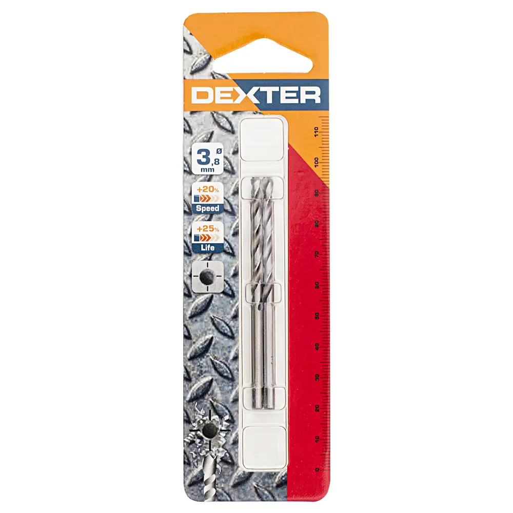 Сверло по металлу HSS-G 3.8х75 мм Dexter SM253 STLM-2134969 - Вид №4