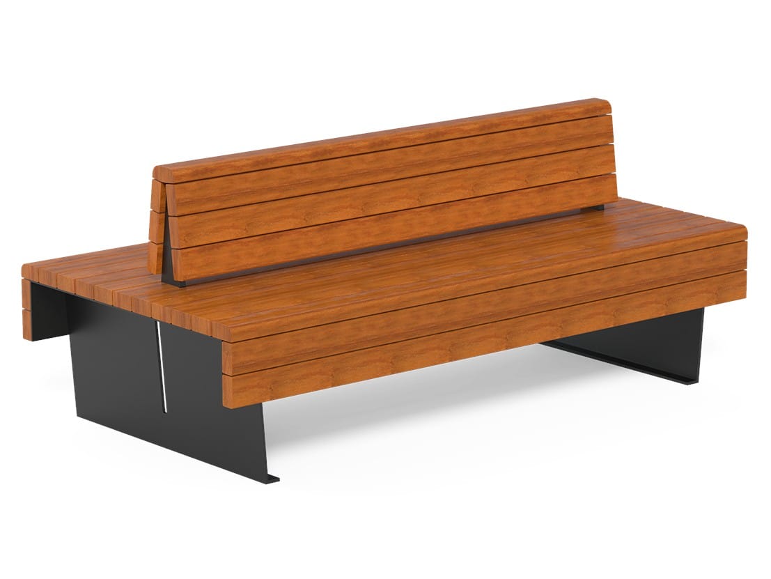 Скамья из окуме со спинкой DIMCAR Flea ARCH-00117421