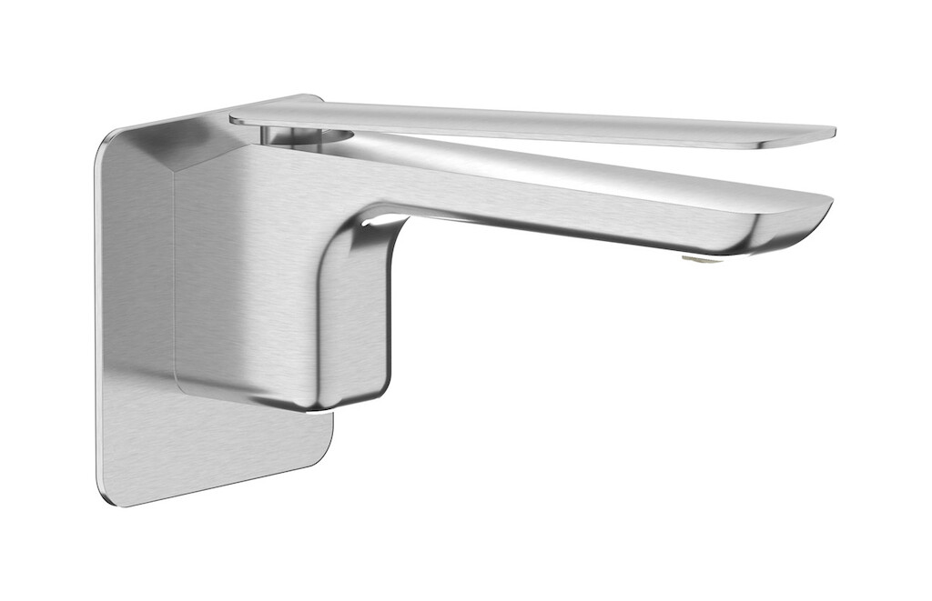 Встроенный в стену смеситель для раковины на 1 отверстие в комплекте с донным клапаном WE ARE IB k2209ss Brushed Nickel K2