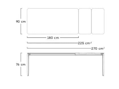 Алюминиевый выдвижной садовый стол с керамической столешницей MY YOUR Push ARCH-00137105 - Вид №3
