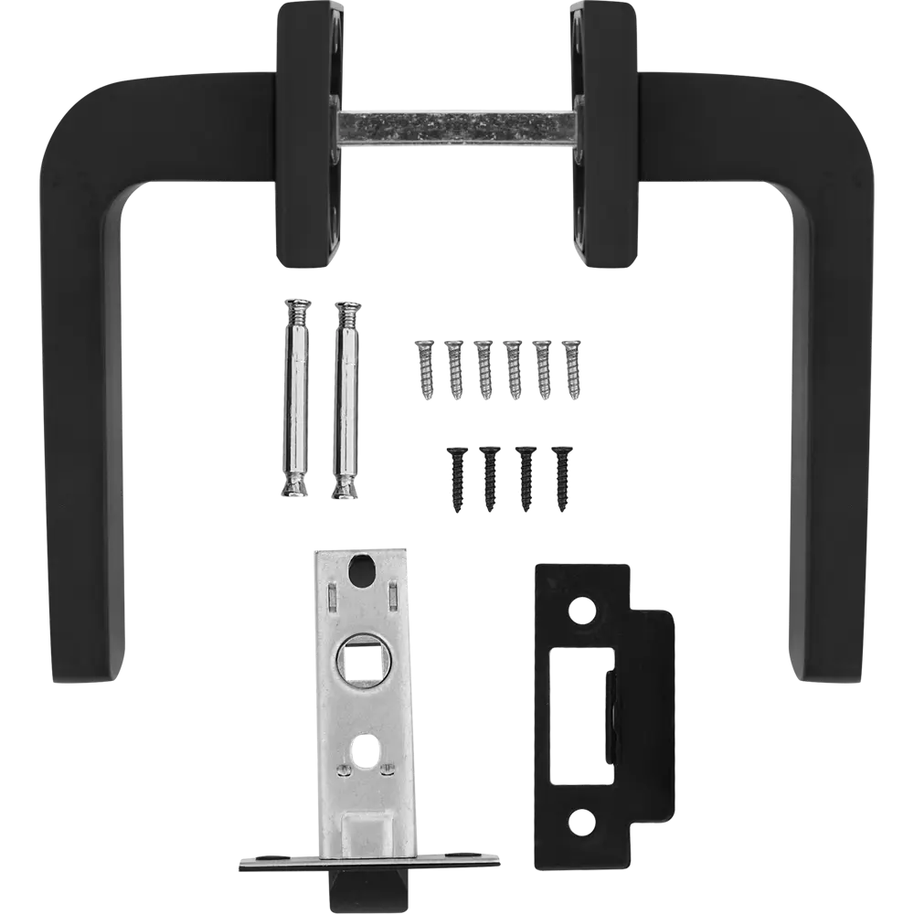 Дверные ручки Edson 360-Z01, без запирания, цвет черный STLM-2153728 - Вид №1