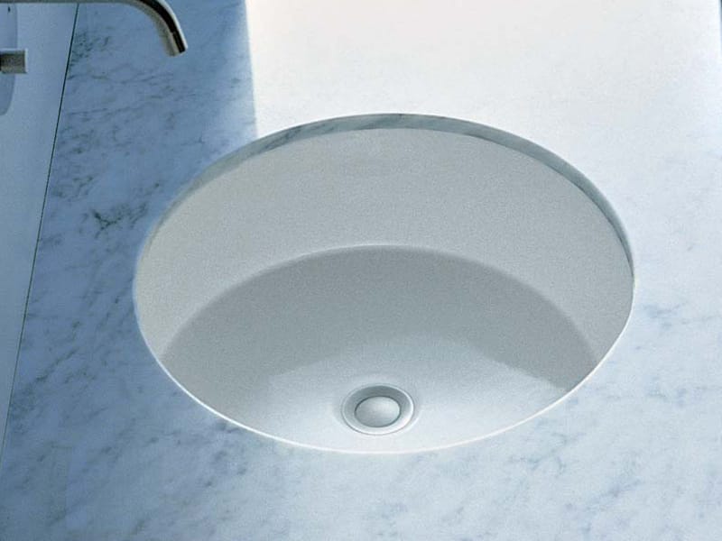 Керамическая круглая раковина с одной столешницей Ceramica Flaminia Twin ARCH-00082537 - Вид №1
