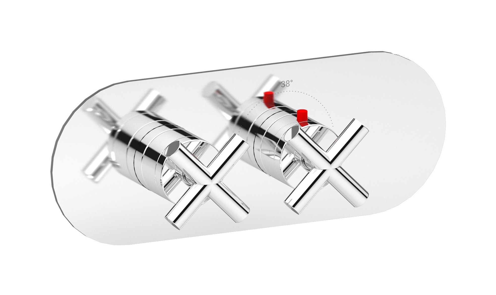 Термостатический смеситель для душа с 2 отверстиями IB Aqua ARCH-00095126 - Вид №8