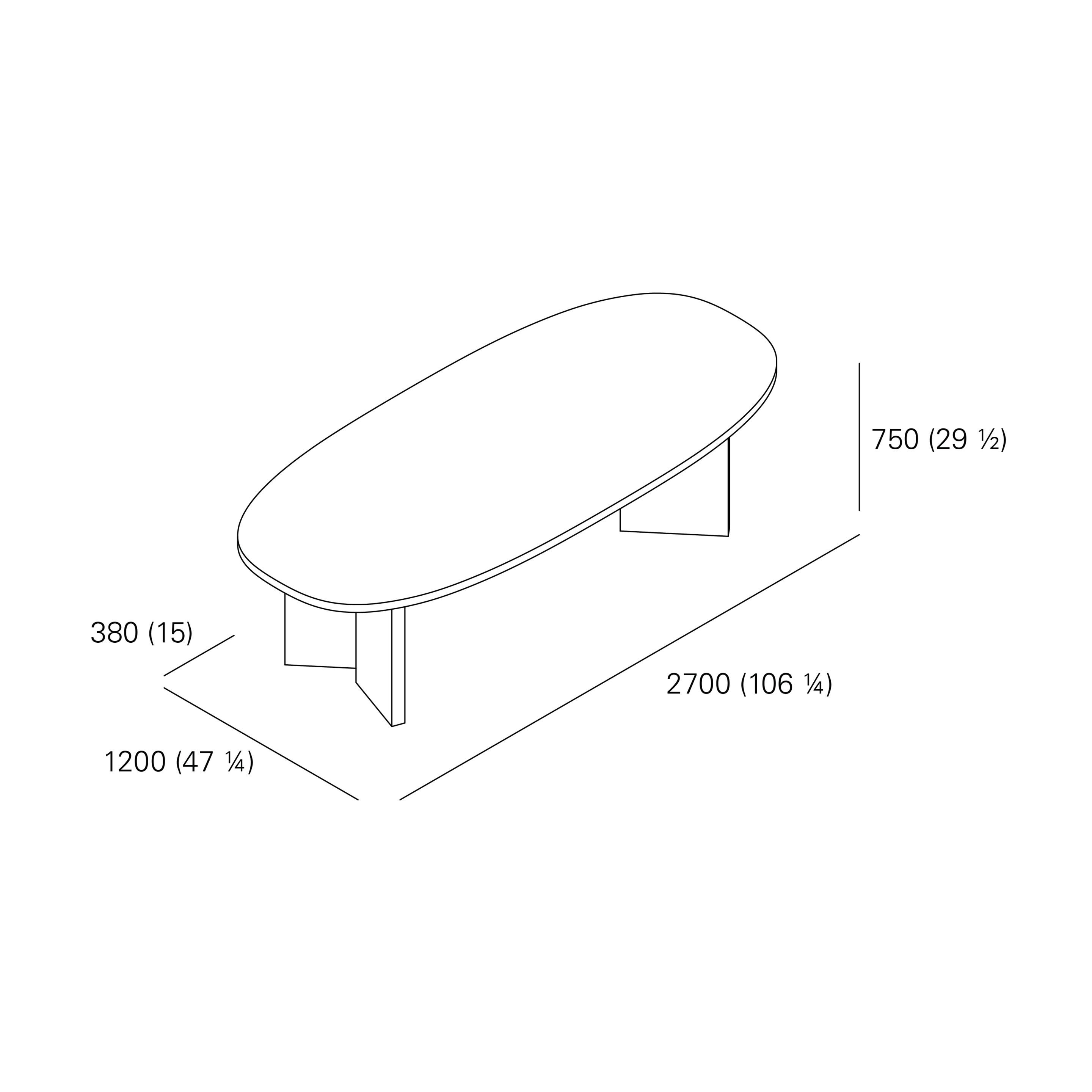 Овальный дубовый обеденный стол e15 Kaname ARCH-00038251 - Вид №4