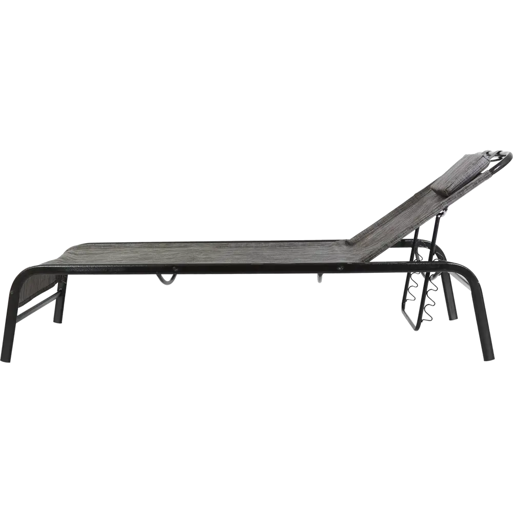 Лежак-шезлонг GreenGard Гоа 200х65х38 см сталь черный/серый STLM-2002234 - Вид №7