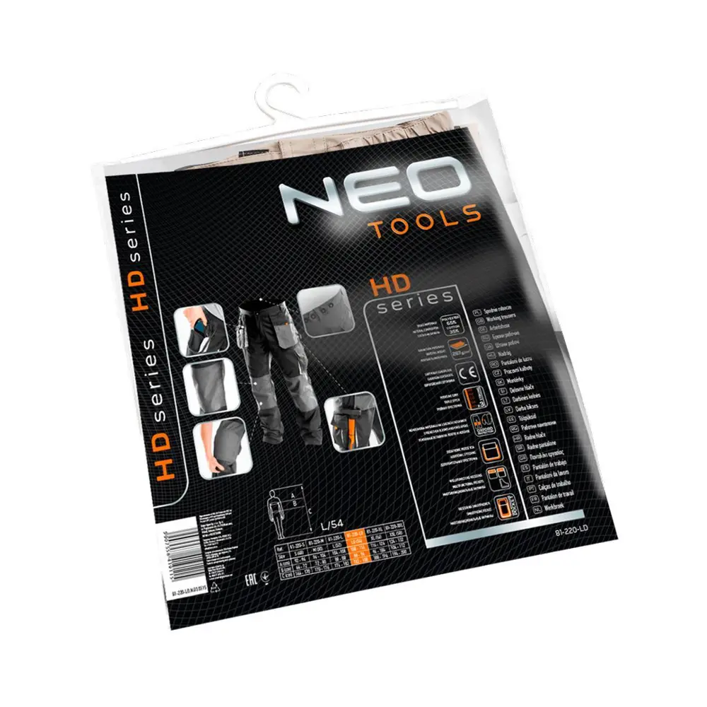 Брюки рабочие Neo 81-220-LD цвет серый размер L/54 Neò NEO HD STLM-2164233 - Вид №1