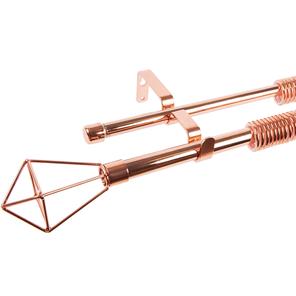 Карниз двухрядный раздвижной Клетка 160-300 см цвет медь INSPIRE STLM-2069011