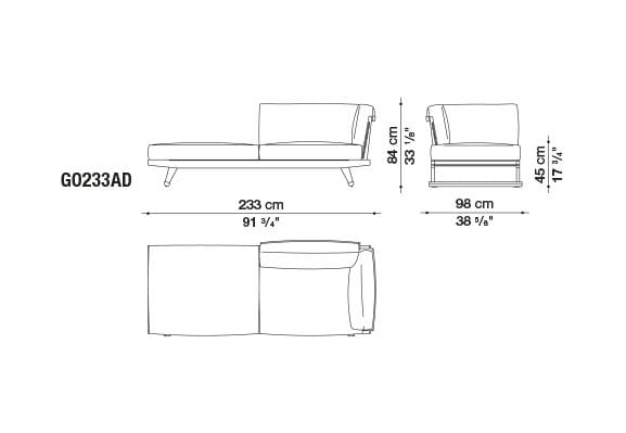 Ткань сад диван с полуостровом B&B Italia Outdoor Чт ARCH-00073529 - Вид №21