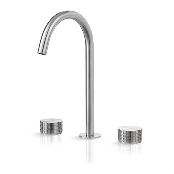 Смеситель на три отверстия для умывальника с изливом KRO203 linki 