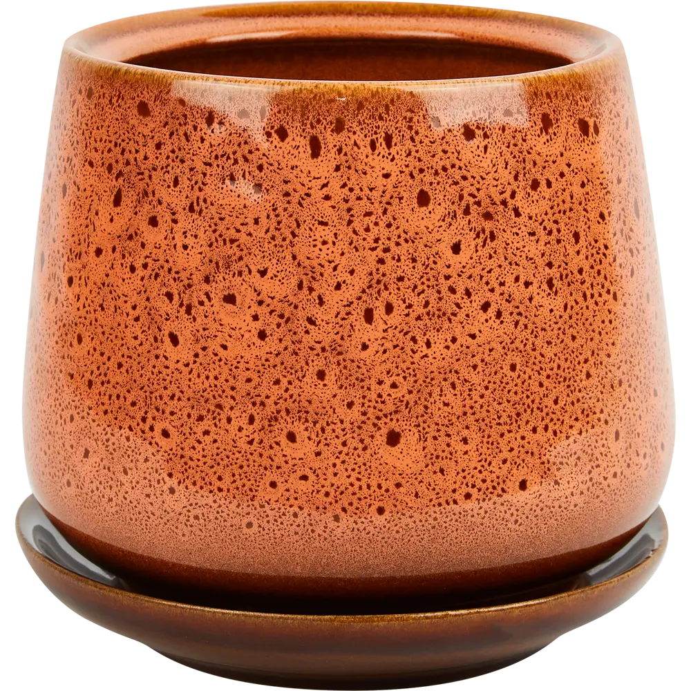 Горшок цветочный Gonchar Скарлет №3 Люкс ø12 h13 v1.2 л керамика рыжий Товар без серии STLM-2127593