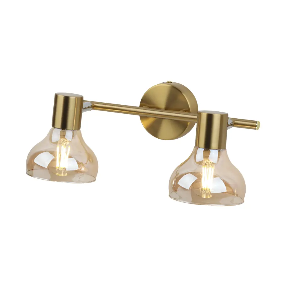 Спот поворотный Rivoli Alba 2 лампы 6 м² цвет золото STLM-2208128