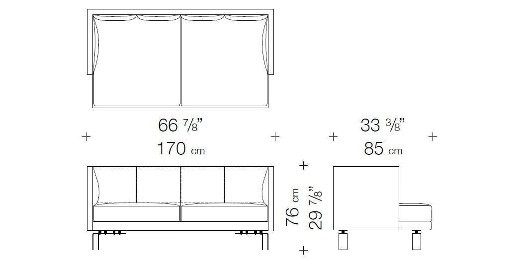 2-местный кожаный диван Garbarino Met ARCH-00029708 - Вид №4