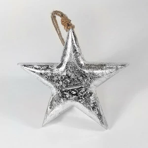 Игрушка на елку "Звезда серебряная" Snow star, 23х23х3 см ENJOYME  253095 Серебро