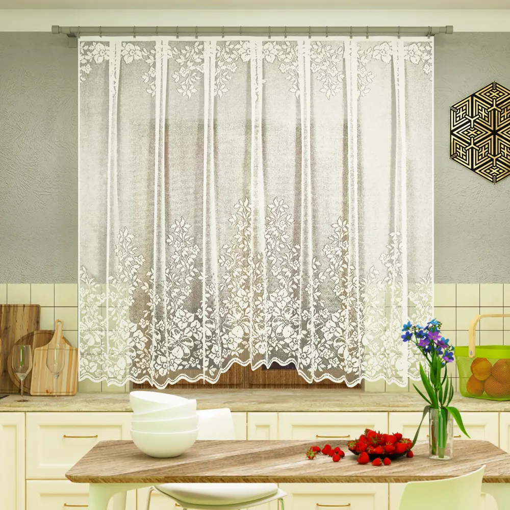 Santreyd Занавеска «Хоровод» — элегантный жаккард для кухни 265×165 см 17815759 STLM-0008704 - Вид №7