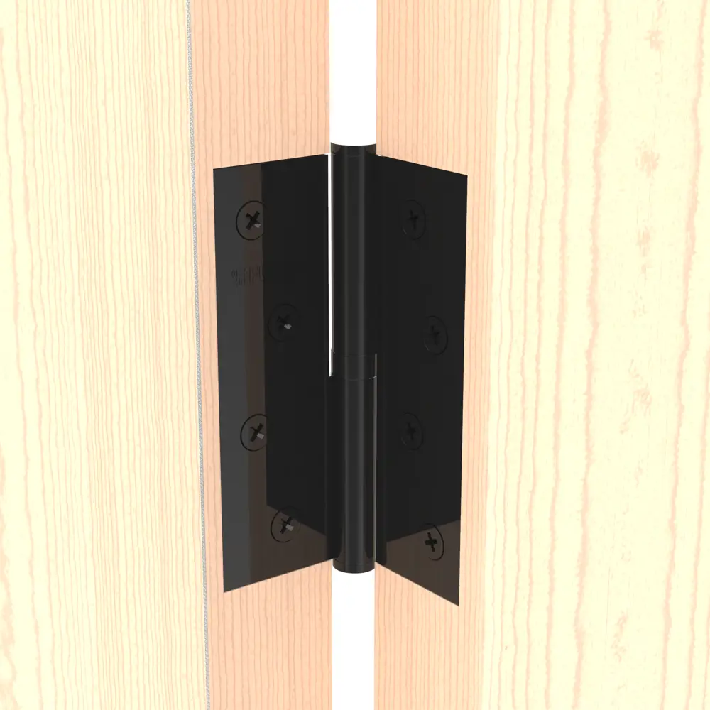 83863762 Петля дверная разъемная правая S100413-BNBL, 100x75 мм сталь цвет чёрный STLM-0045140 Santreyd  - Вид №5