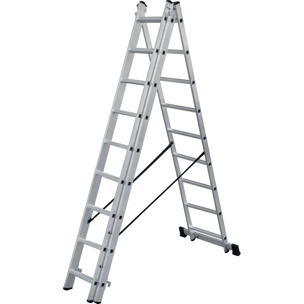 Лестница 3-секционная DILWIS 8 ступеней максимальная нагрузка 150 кг STLM-2011347