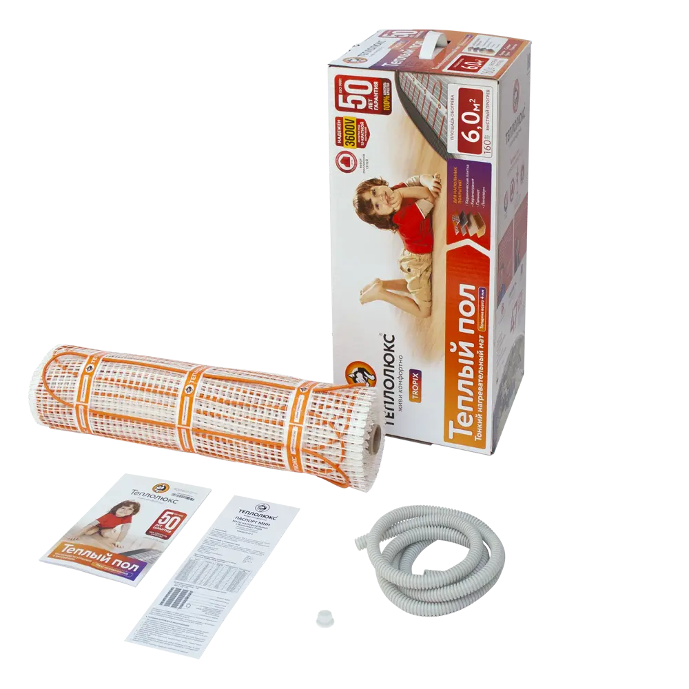 Теплолюкс Tropix - нагревательный мат для тонкого теплого пола 6 м² 82149971 STLM-0020422 - Вид №3