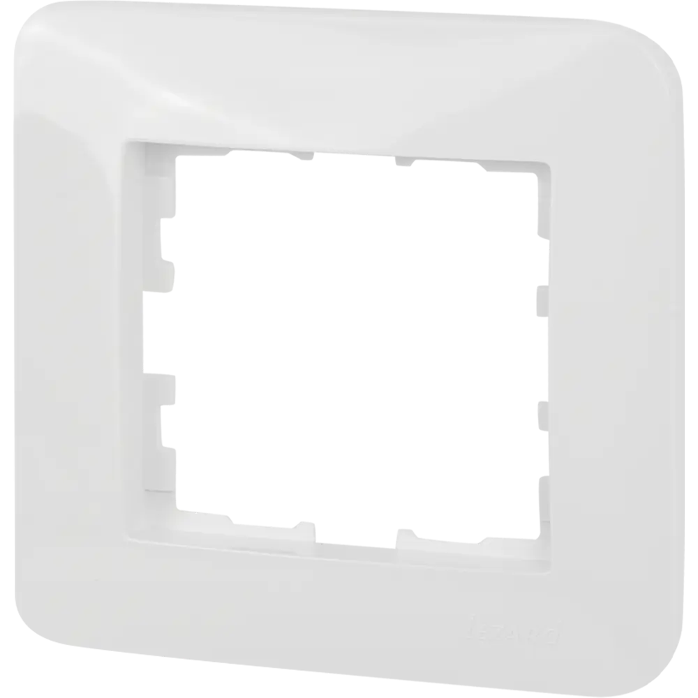 Рамка для розеток и выключателей Lezard Karina Life 1 пост горизонтальная цвет белый STLM-2169441 - Вид №1