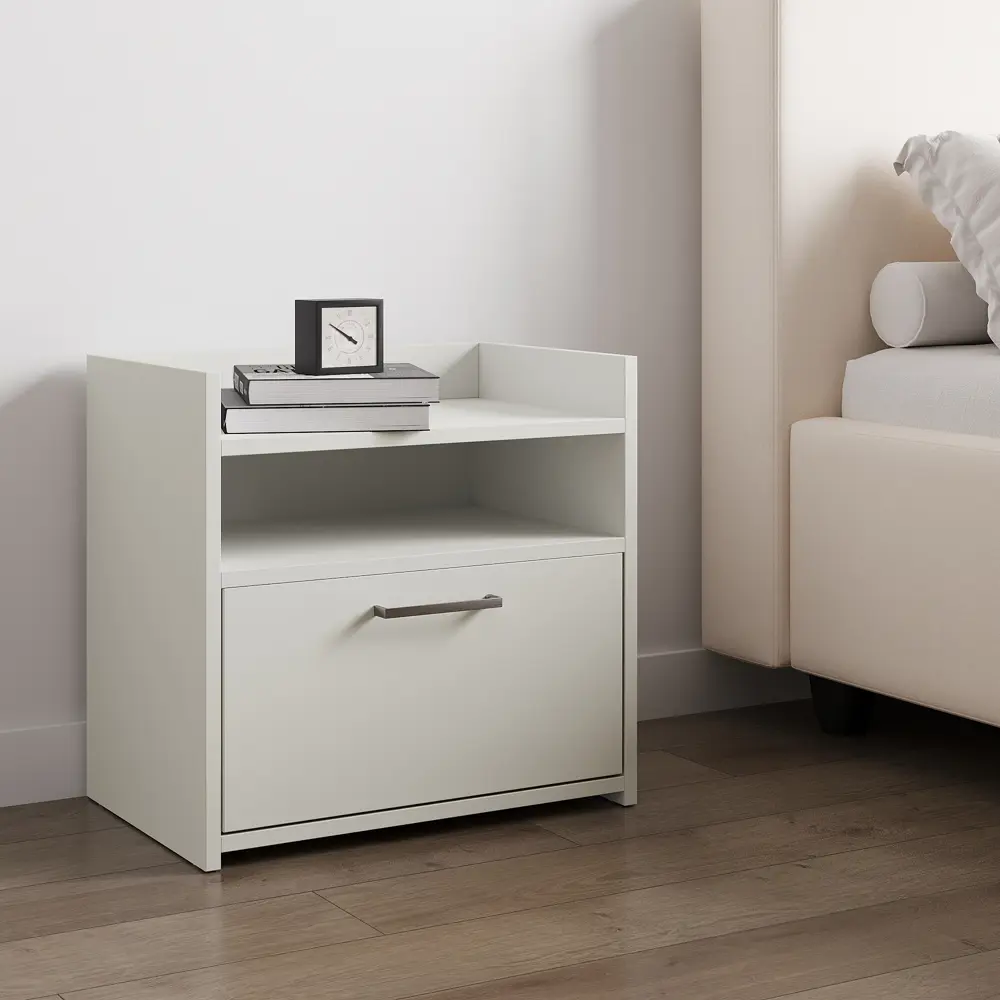 Тумба прикроватная 49.8x48.4x33.3 см ЛДСП цвет белый лед Santreyd STLM-2094908