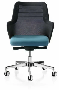 Quinti Sedute Регулируемое по высоте офисное кресло из ткани с 5 спицами и подлокотниками Miss mesh