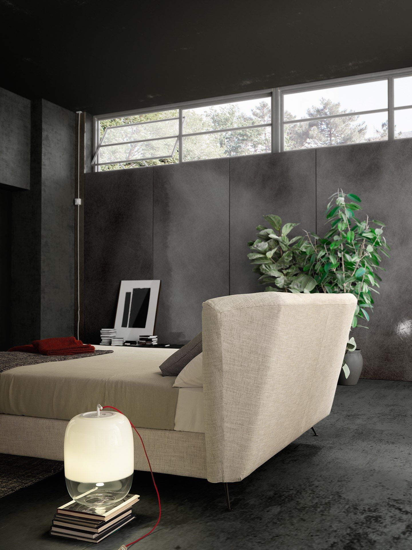 Двуспальная кровать с тканевой подкладкой VALENTINI ARCH-00021947 - Вид №2