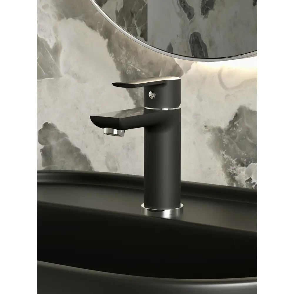 Смеситель ESKO Lucca для раковины - черный матовый с хромом 89358551 STLM-1329921 - Вид №2