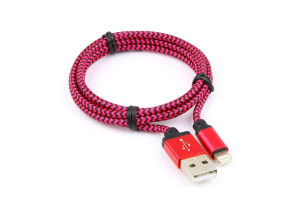 16205328 Кабель USB 2.0 , AM/Lightning, 8P, 1м, нейлоновая оплетка, фиолетовый CC-ApUSB2pe1m Cablexpert