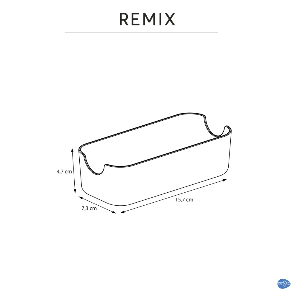 Короб для выдвижного ящика прямоугольный Sensea Remix S цвет белый 7.3x4.7x15.7 см STLM-2140852 - Вид №8